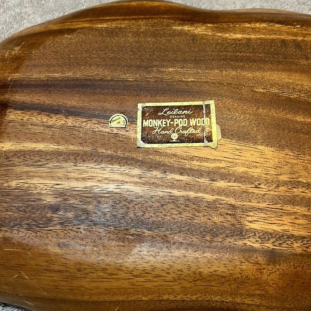 Leilani Genuine Monkey-Pod Wood Hand Crafted Large Tray Made in Philippi… - Picture 4 of 9